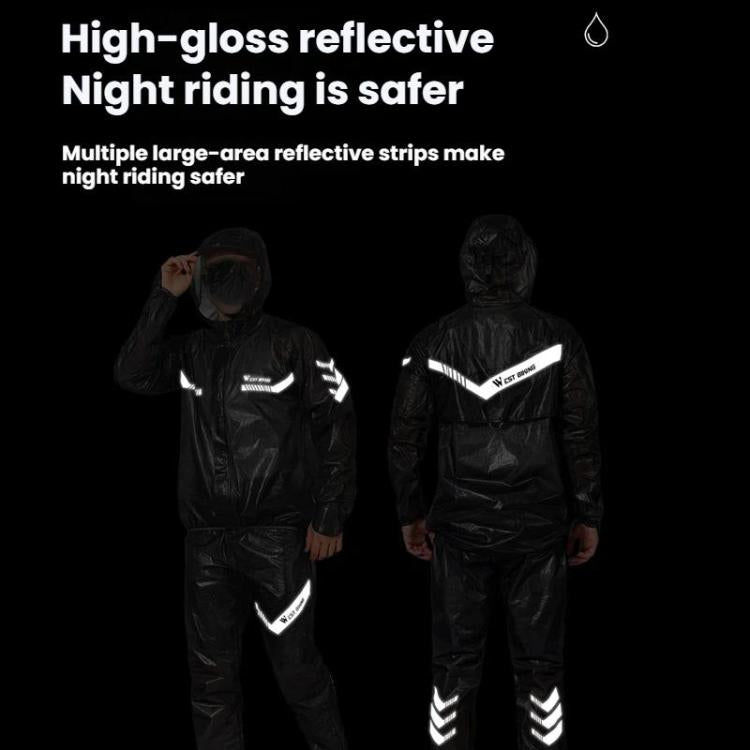 WEST BIKING反光戶外防水輕量騎行雨衣，S，M，L，XL，XXL，XXXL，XXXXL