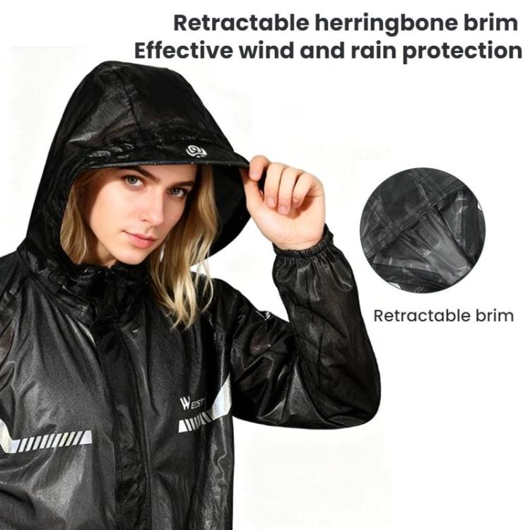 WEST BIKING反光戶外防水輕量騎行雨衣，S，M，L，XL，XXL，XXXL，XXXXL