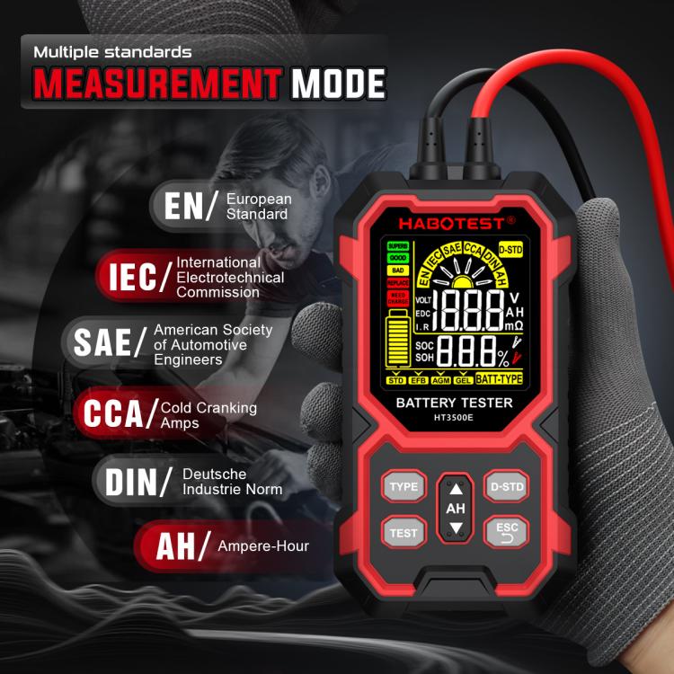 HABOTEST 12/24V 車用電池壽命測試器
