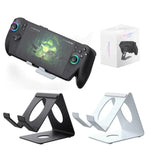 JYS 通用金屬桌面支架，適用於掌上主機，兼容 ROG Xbox Ally/X、Switch、Steam Deck 及 Lenovo Legion Go，白色桌面支架，黑色桌面支架
