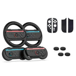 PGTECH 10合1 配件組，適用於 Nintendo Switch 2 方向盤、握把、拇指帽