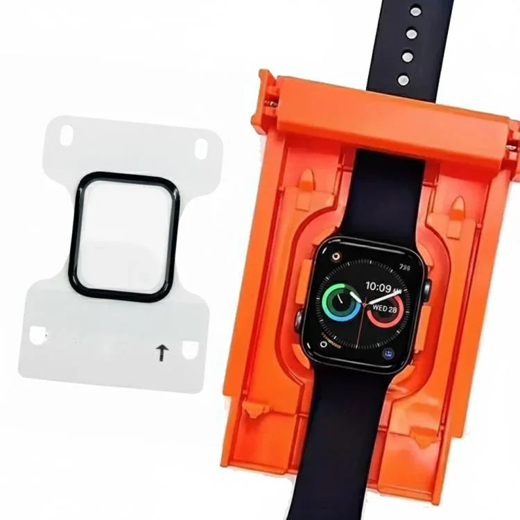 強化玻璃螢幕保護貼升級自動對準安裝套件，適用於 Apple Watch Series 10/11 46mm，適用於 Apple Watch Series 10/11 42mm，適用於 Apple Watch Series 7/8/9 45mm，適用於 Apple Watch Series 7/8/9 41mm，適用於 Apple Watch Series 6/5/4/SE 44mm