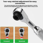 Reversible Magnetic Ratchet Screwdriver, Smooth Handle Bit, Knurled Blue Bit, Knurled Red Bit