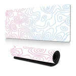 抽象線條紋理滑鼠墊防滑桌墊，適用於辦公、遊戲，尺寸：300x600x2mm、300x700x2mm、300x800x2mm、400x900x2mm