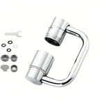 通用水龍頭延長器 廚房防濺水旋轉起泡器 噴嘴 U型雙模式 U型單模式 U型雙模式含配件 U型單模式含配件 全合金雙模式 全合金單模式