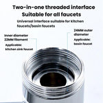 通用水龍頭延長器 廚房防濺水旋轉起泡器 噴嘴 U型雙模式 U型單模式 U型雙模式含配件 U型單模式含配件 全合金雙模式 全合金單模式