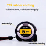 自鎖鋼捲尺TPR覆蓋測量尺，得力79550 3m x 16mm，得力79551 5m x 19mm，得力79552 7.5m x 25mm，得力79553 10m x 25mm