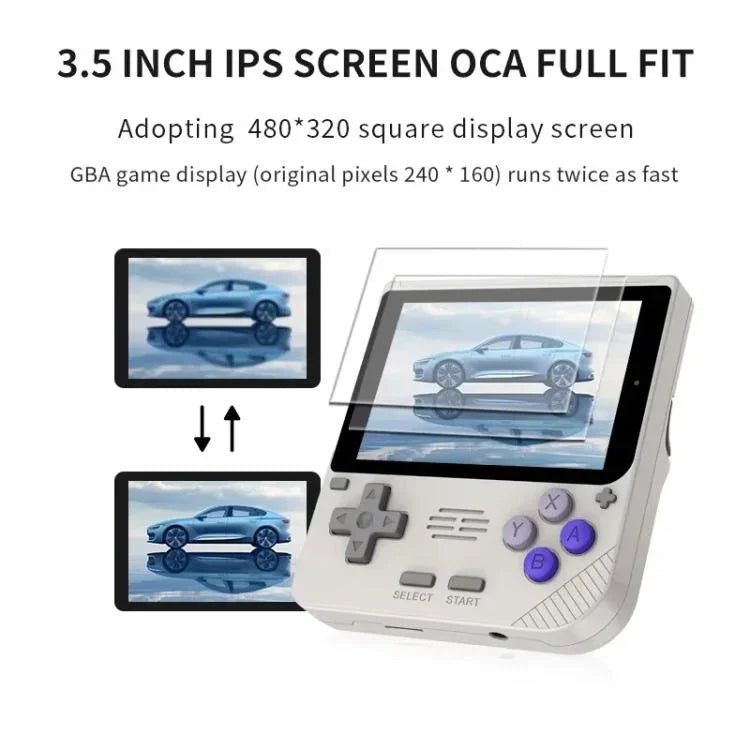 POWKIDDY V10 復古掌上遊戲機 3.5吋IPS OCA全貼合，四核Cortex-A35 1.5GHz，64G，128G