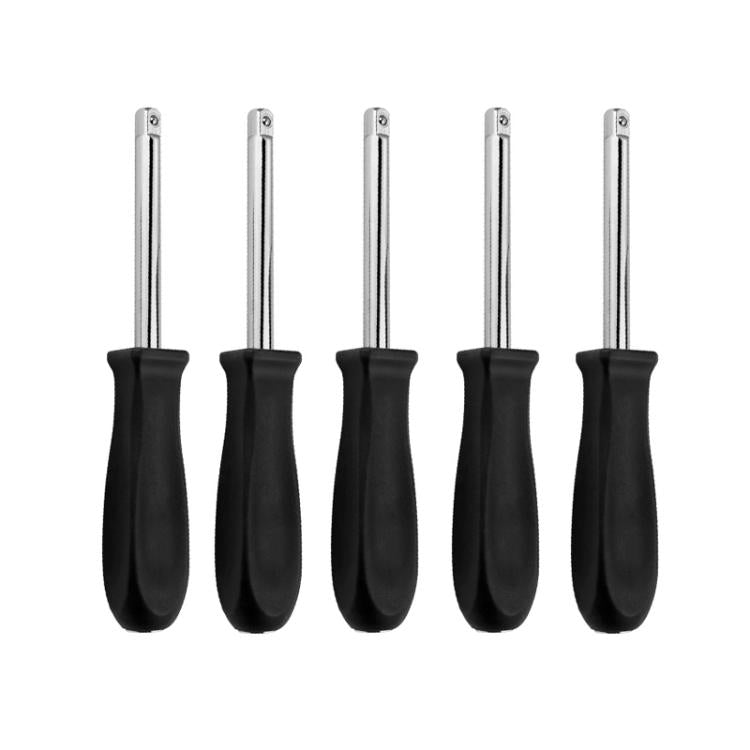 5pcs Socket Wrench Handle Extension Rod Combination Repair Tool, 1/4x150mm Chrome Plated, 1/4x150mm Zinc Plated