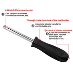 5pcs Socket Wrench Handle Extension Rod Combination Repair Tool, 1/4x150mm Chrome Plated, 1/4x150mm Zinc Plated