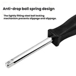 5pcs Socket Wrench Handle Extension Rod Combination Repair Tool, 1/4x150mm Chrome Plated, 1/4x150mm Zinc Plated