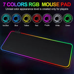 Micro-USB LED 發光滑鼠鍵盤墊 RGB 彩色燈光，鎖邊加厚滑鼠桌墊，250x350x3mm，250x350x4mm，300x800x3mm，300x800x4mm，400x900x3mm，400x900x4mm