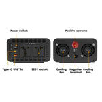 12V / 24V To 220V Pure Sine Wave Inverter Universal Car Power Converter, 800W Black, 1400W Black, 2000W Black, 3000W Black, 3600W Black, 4000W Black, 800W Red, 1400W Red, 2000W Red, 3000W Red
