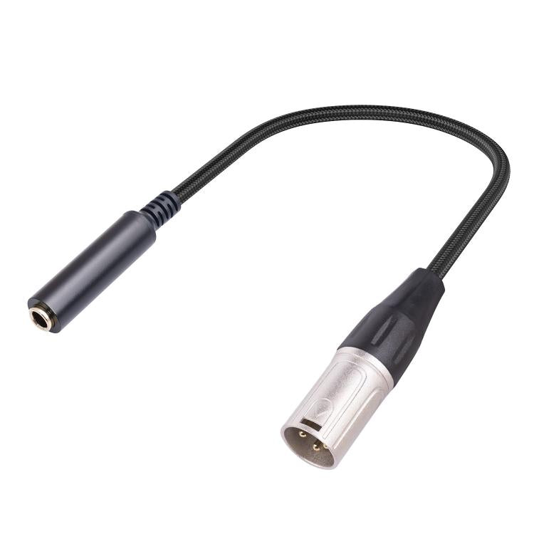 6.35mm 母頭轉 XLR 公頭轉 1/4 吋 TRS 音訊轉接線，6.35mm 母頭轉 XLR 公頭