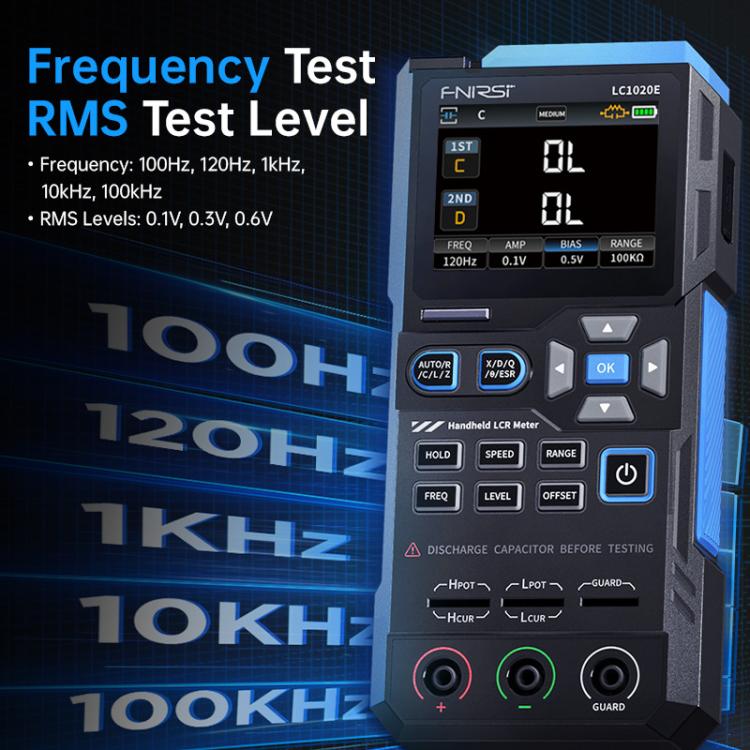 手持數位橋式測試儀 電容電阻電感測試器，FNIRSI LC1020E