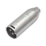 金屬外殼 3.5mm 母頭 1/8 TRS 轉 Carnott 公頭 XLR 公頭音訊轉接器