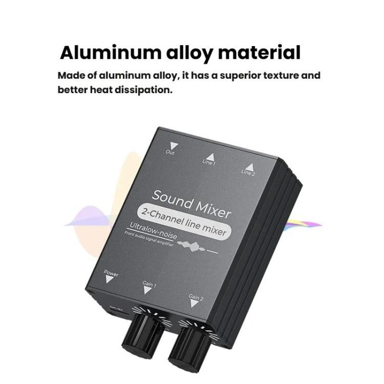 3.5mm 音訊切換選擇器雙3.5mm AUX 輸入至單一輸出，具獨立音量控制，3.5mm AUX 輸入至1輸出