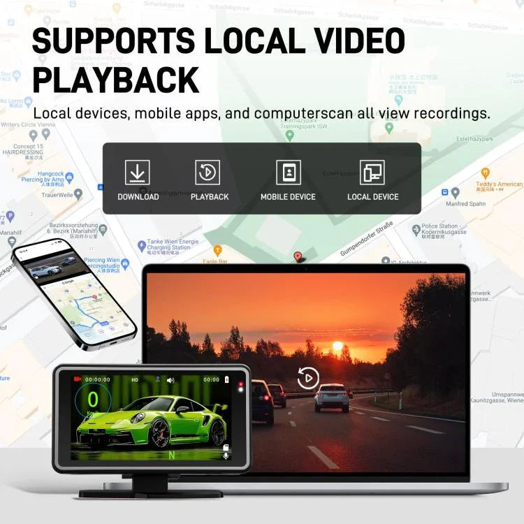 5 吋 1080P 汽車攝像頭，帶 WIFI HUD 顯示汽車 DVR，L5965