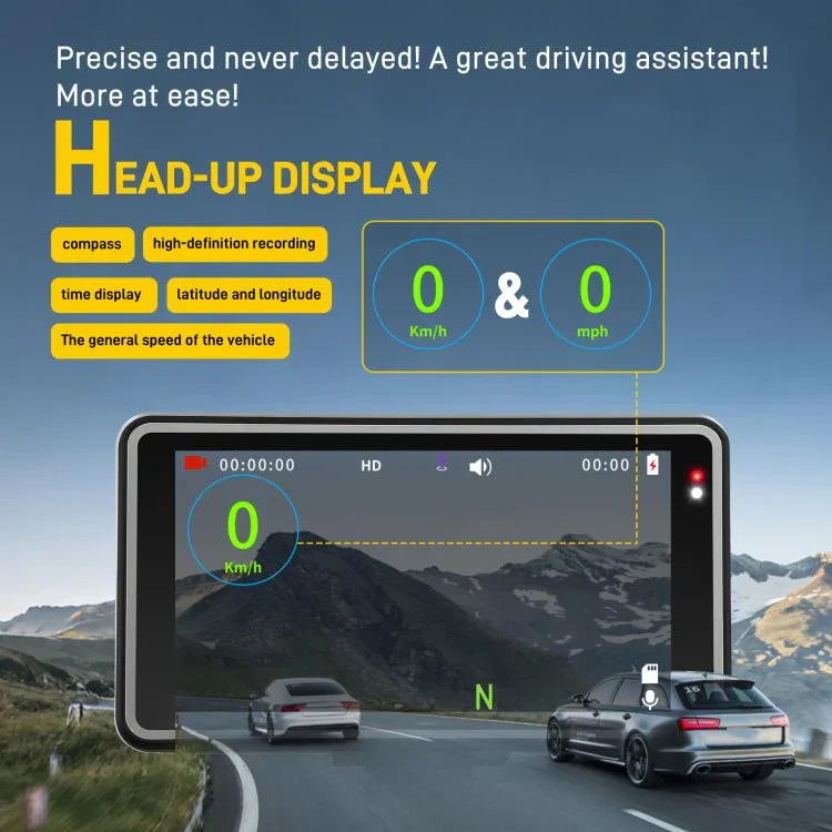 5 吋 1080P 汽車攝像頭，帶 WIFI HUD 顯示汽車 DVR，L5965