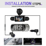3 吋 2K 汽車 DVR 攝像頭 WiFi 四錄高清汽車記錄儀，帶 1080P 重力感應，L5942