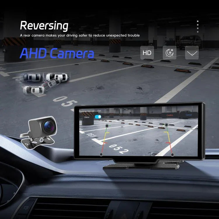 4K 高清車用行車記錄器車用導航 CarPlay 車用中控螢幕，A4473