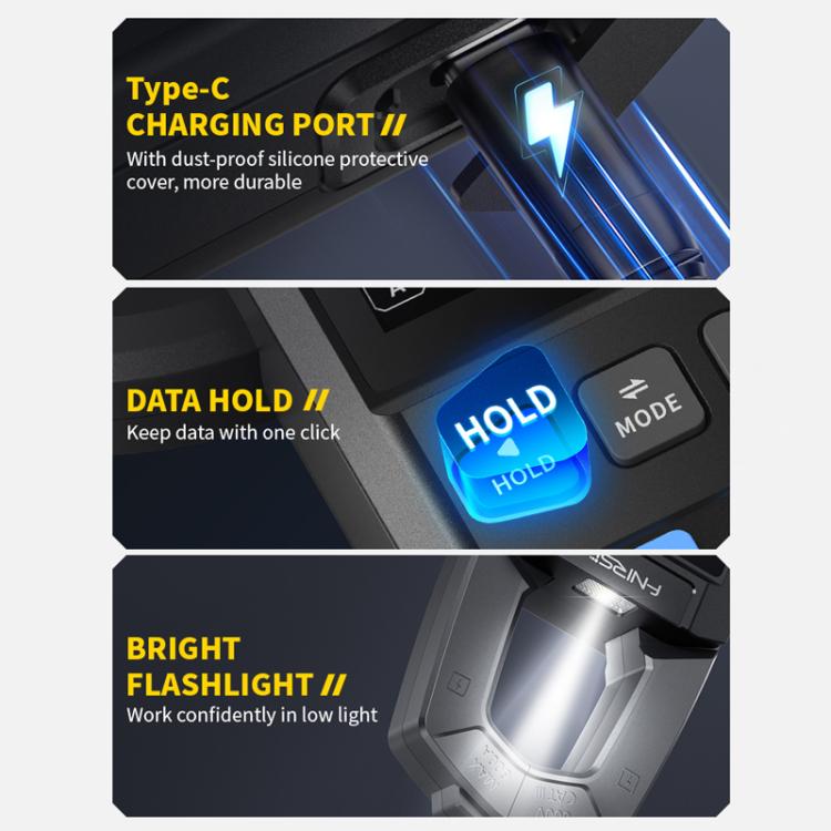 FNIRSI 全自動智慧型電流鉗式萬用表，DMC-100