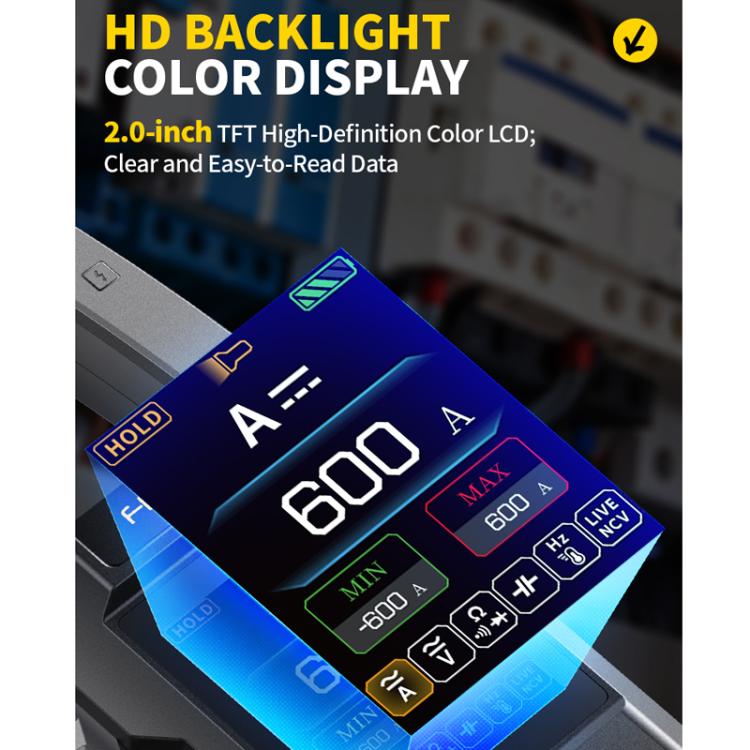 FNIRSI 全自動智慧型電流鉗式萬用表，DMC-100