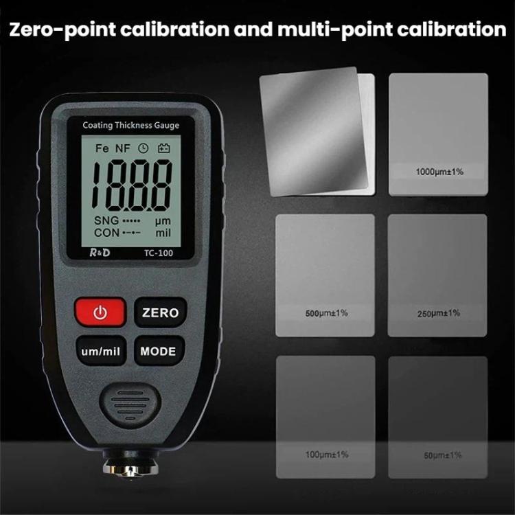 R&D INSTRUMENTS TC-100 高精度塗層厚度計 汽車油漆膜厚度測試儀，TC-100