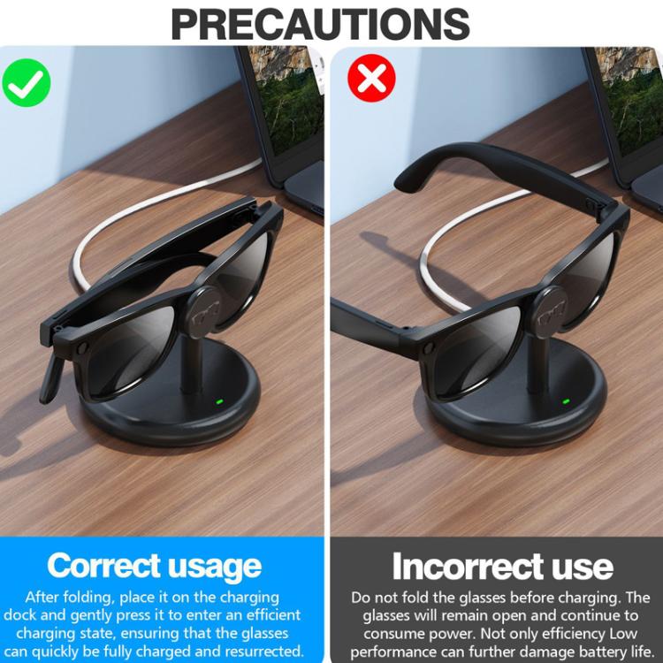 適用於 Meta Ray-Ban 智慧眼鏡充電座 智慧眼鏡充電架