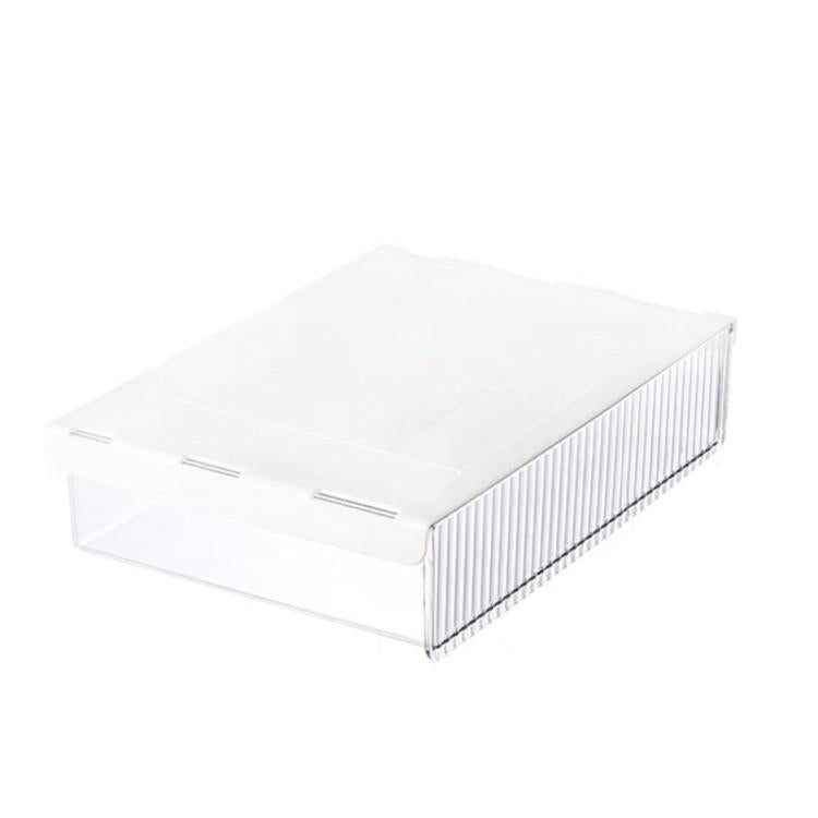 桌下隱藏抽屜收納盒文具及辦公用品隱形收納盒，中號透明，中號透明黑，大號透明，大號透明黑，XL透明