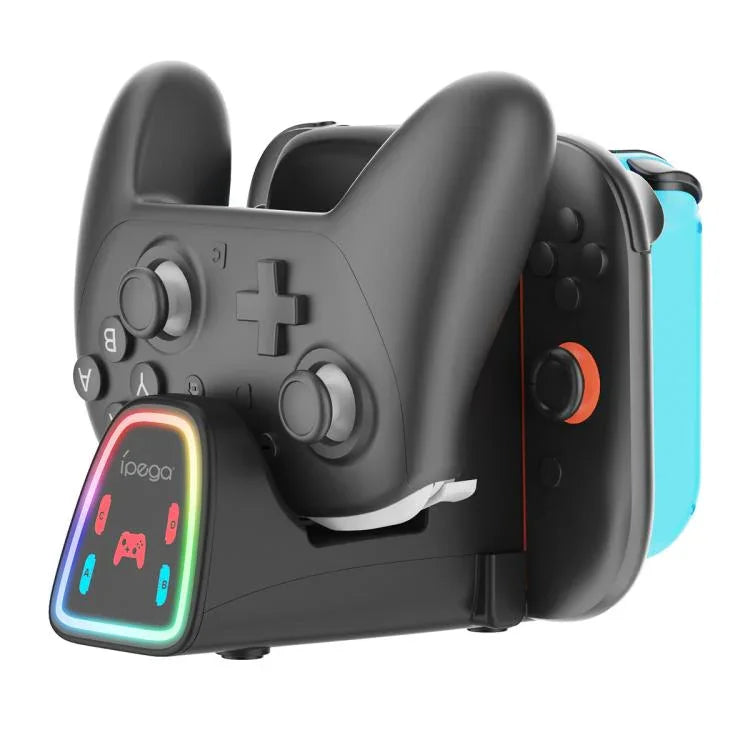 ipega 9合1充電座，適用於Nintendo Switch 2／Switch Joy-Con與Pro控制器，PG-SW2196