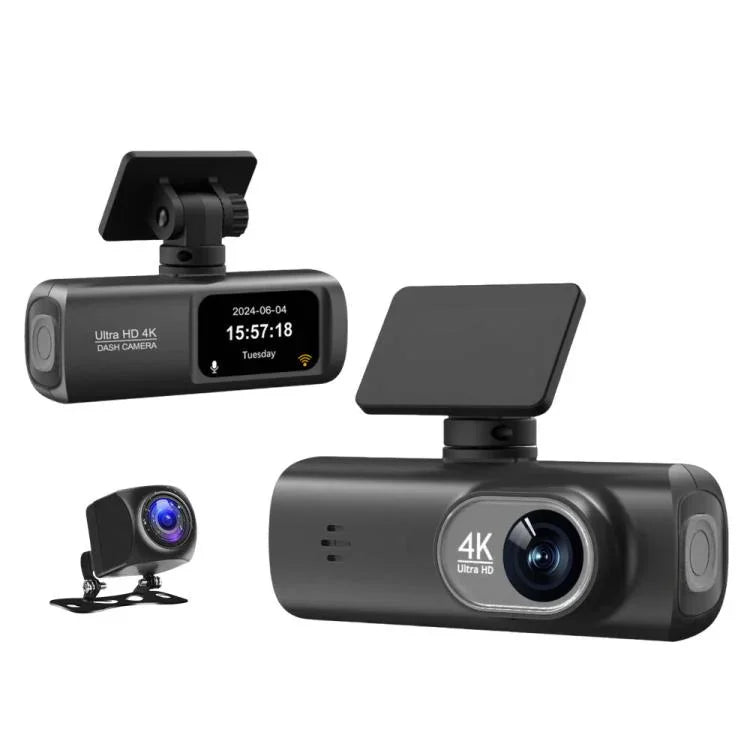 4K 雙錄 WiFi 智慧手機連接行車記錄儀，前+後，前+後+GPS軌跡，前+內，前+內+GPS軌跡