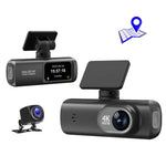 4K 雙錄 WiFi 智慧手機連接行車記錄儀，前+後，前+後+GPS軌跡，前+內，前+內+GPS軌跡