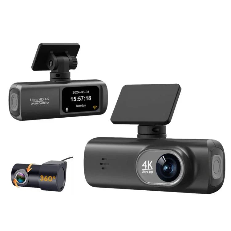 4K 雙錄 WiFi 智慧手機連接行車記錄儀，前+後，前+後+GPS軌跡，前+內，前+內+GPS軌跡