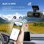 4K 雙錄 WiFi 智慧手機連接行車記錄儀，前+後，前+後+GPS軌跡，前+內，前+內+GPS軌跡