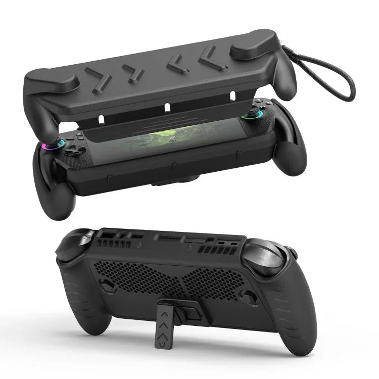 適用於ASUS ROG Xbox Ally／Ally X主機 JYS全包覆保護殼，TPU底座與硬質ABS頂殼，附支架，全包覆保護殼