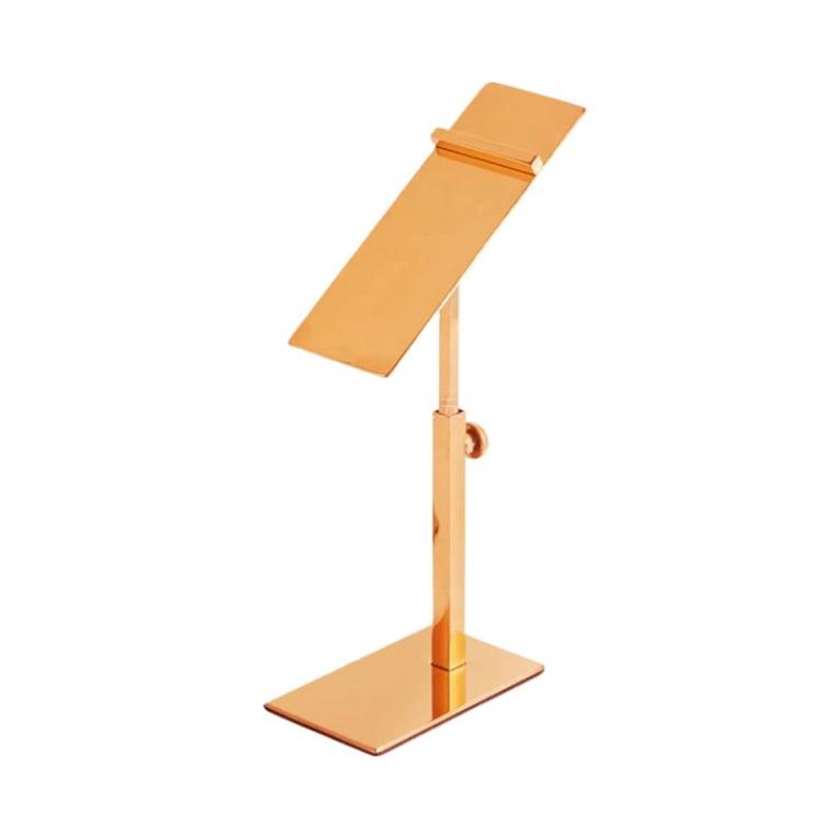 不鏽鋼鞋架高跟鞋展示架，140x50mm鏡面可調腳，140x50mm玫瑰金可調腳，140x50mm黑色可調腳，140x50mm鈦金可調腳，黑色可調腳，方形/圓形黑色
