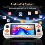 K56復古遊戲主機，配備5.5吋觸控螢幕，Android 14作業系統，ES-DE前端加速遊戲體驗，無遊戲卡，6+128G