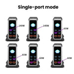 4 個 Type-C + 2 個 USB 多埠 240W 動態顯示氮化鎵充電器，澳規插頭、美規插頭、歐規插頭、英規插頭
