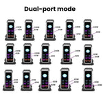 4 個 Type-C + 2 個 USB 多埠 240W 動態顯示氮化鎵充電器，澳規插頭、美規插頭、歐規插頭、英規插頭
