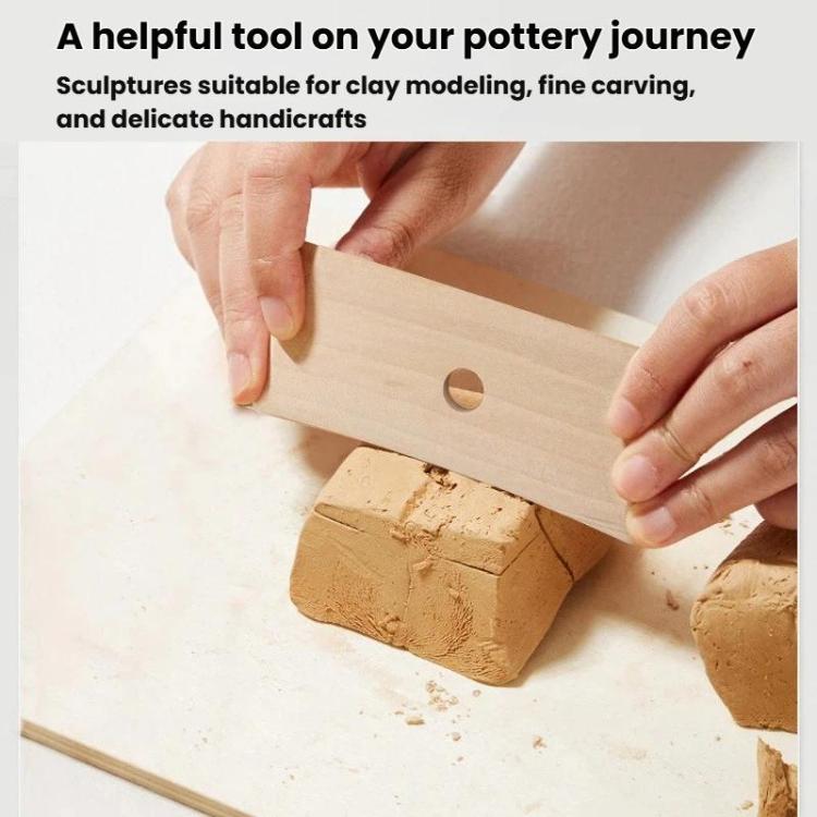 陶泥雕刻藝術軟陶木製工具手工DIY木製骨架刀，5件裝木製工具
