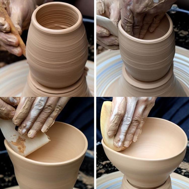 陶泥雕刻藝術軟陶木製工具手工DIY木製骨架刀，5件裝木製工具