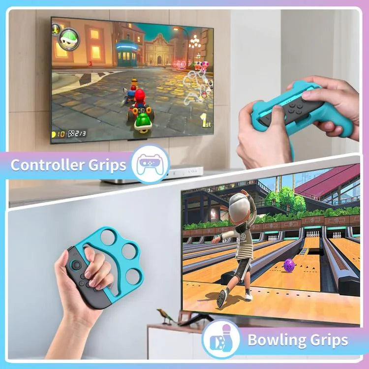 STARTRC GAMES 遊戲手柄運動套裝，含擊劍、網球拍、賽車方向盤，適用於Nintendo Switch 2，14合1