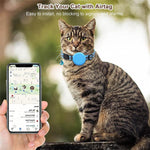 適用於 AirTag 第二代 / AirTag 第一代 防水矽膠固定座貓項圈，附安全斷開扣及魚與鈴鐺吊飾