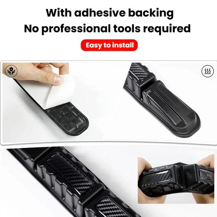 CTU040-1 2pcs Car Bumper Anti-Collision Strip Universal Trunk Anti-Scratch Protective Sticker, CTU040-1