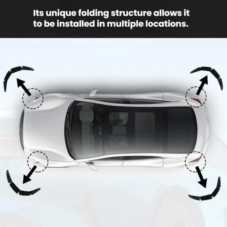 CTU040-1 2pcs Car Bumper Anti-Collision Strip Universal Trunk Anti-Scratch Protective Sticker, CTU040-1