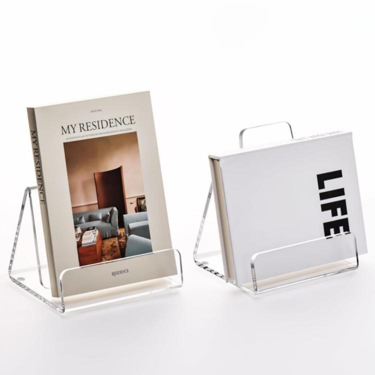 亞克力書籍及宣傳冊展示架，適用辦公室、家中、餐廳，單層、雙層
