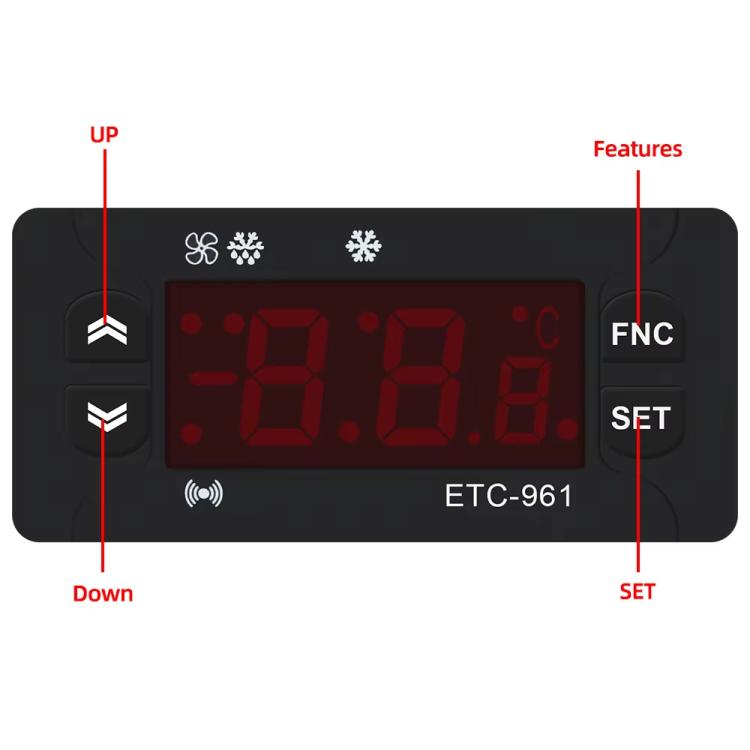 220V ETC-961 溫度控制器，具製冷除霜報警校準功能，ETC-961 220V