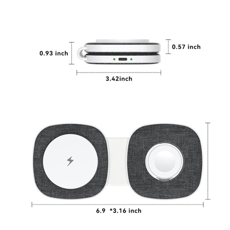 T2 15W 3合1 便攜可折疊磁吸無線充電器