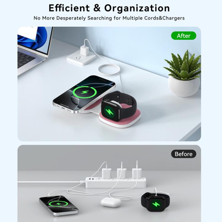 T2 15W 3合1 便攜可折疊磁吸無線充電器